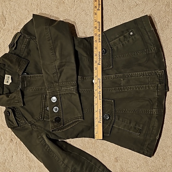 Converse One Star Women Button Military Utility Jacket XS Dark Olive Long Sleeve - Picture 12 of 13